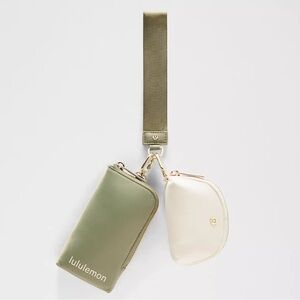 lululemon athletica Bay Leaf and Light Ivory Clutch Set